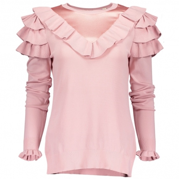 ted baker pink ruffle top